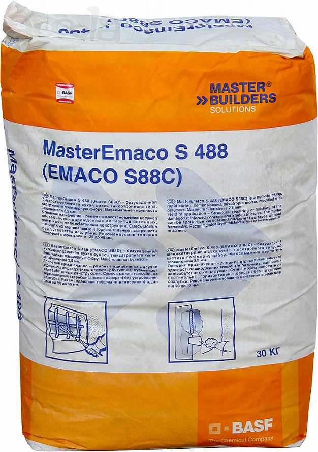 Сухая смесь Master Emaco S 488 (30 кг) (76 шт)